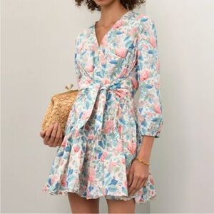 Rebecca Taylor LA VIE 3/4 Sleeve Paint Garden Dress